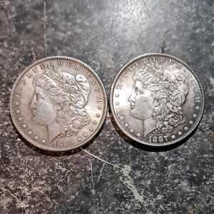 1885 and 1887 Silver Coins